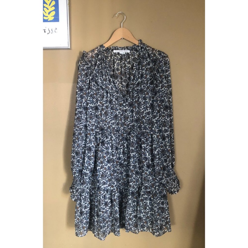 Veronica Beard silk floral ruffled Savile mini dress - Picture 5 of 8